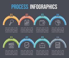 Infographic template with four steps or options, workflow, process diagram vector