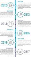 Vertical timeline infographics template with colorful circles, workflow or process diagram vector