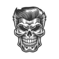 Vintage skull with expression vector