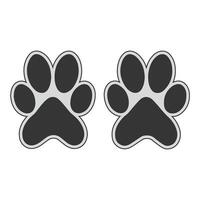 Two paw prints on a white background vector