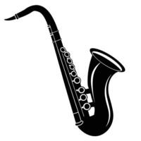 Stylish Saxophone Silhouette for Artistic Designs vector