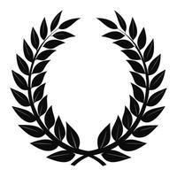 Regal and Elegant Laurel Leaf Crown Silhouette for Styling vector