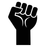 Creative Uses of Raised Fist Silhouette in Art vector