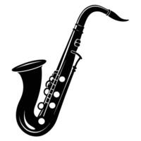 Classic Saxophone Silhouette for Music Enthusiasts vector