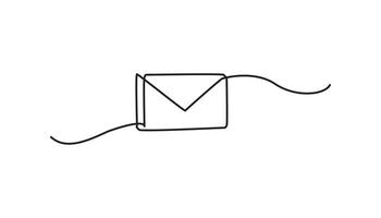 Continuous Line Drawing of E-Mail Marketing Icon. art drawing vector