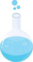 Round Bottom Flask with Liquid vector
