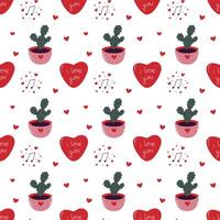 seamless background with love elements. Cute seamless pattern for wrapping, textile. vector