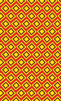 a red and yellow pattern with squares