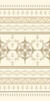 The Classy Scroll Beige Fleur De Lis Pattern Seamless Illustration for Elegant Textile Design silk, scarf, background, textile, carpet, rug, texture, hand-draw vector