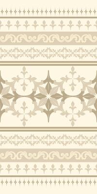 The Classy Scroll Beige Fleur De Lis Pattern Seamless Illustration for Elegant Textile Design silk, scarf, background, textile, carpet, rug, texture, hand-draw
