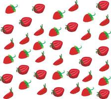 A bunch of strawberries are arranged in a pattern vector