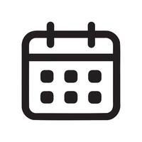 calendar isolated icon vector