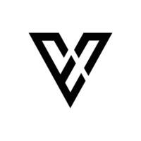 Letter Ev triangle initial creative minimal logo idea vector