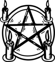 A sketchy style icon of a cursed sign vector