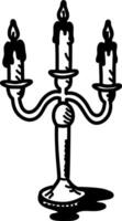 Candelabra icon in sketchy style vector