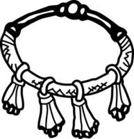 A sketchy icon of a scary bracelet vector