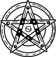 A sketchy icon of an occult symbol vector