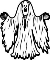 A sketchy icon of a spooky figure vector