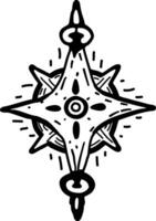 A sketchy icon of an occult magic symbol vector