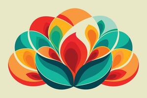Overlapping organic forms resembling petals vector