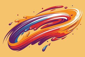 Fluid brush strokes creating an artistic impression vector