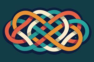 Interwoven strands representing connectivity vector