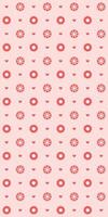 Heart Flowers and Minimalist Dots Pattern on Soft Pink Valentines Day seamless pattern Vertical social media stories reels design element, 14 February and anniversary. Vertical poster vector