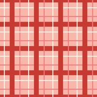 Minimalist Plaid Seamless Pattern in Red and Pink with Symmetrical Lines Endless texture for textile, wallpaper, wrapping paper, fabric, packaging Valentine's Day vector