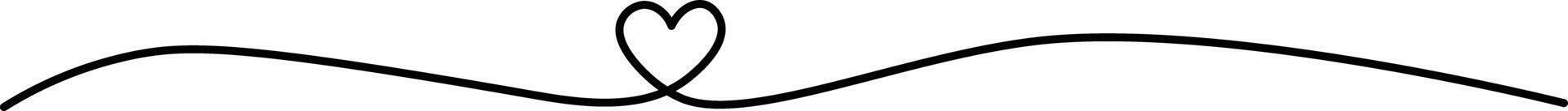 Heart and love sign in continuous one line drawing. Love symbol on transparent background. Banner for valentine's day. Abstract hearts. Editable stroke, hand drawn sketch minimalism illustration vector