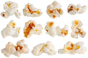 popokorn set on isolate and white background photo