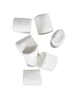 flaying marshmallows isolated photo