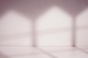 Minimalist studio display with window shadow photo