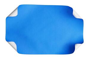 folded blue paper photo