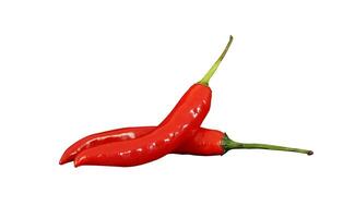 whole red hot chili isolated photo