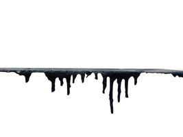 Black paint drops isolated element photo