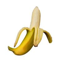 peeled bananas isolated photo