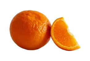 whole fresh orange isolated element photo