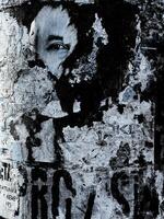 Abstract torn poster for background photo