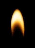 Candle fire flame on black photo