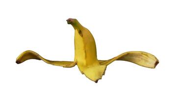 Banana peel fall on the floor photo