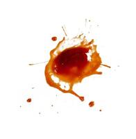 soy sauce splash on white photo