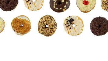 Tasty donut pattern banner background photo
