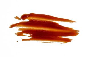 Soy sauce scratch on white photo