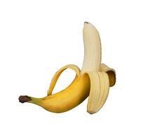 peeled bananas isolated photo