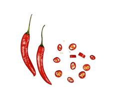 slice of chili isolated element photo