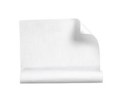 white paper sheet with roll isolated photo