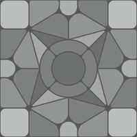 Sidewalk tile stone, grey pavement pattern vector