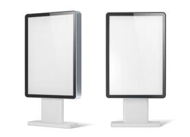 Realistic 3D light advertise display mockup vector