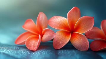 Vibrant flower blooms amidst soft glowing lights in a serene garden setting photo