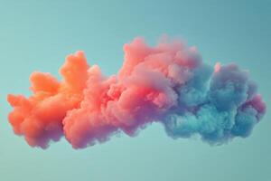 Vibrant cloud formation lighting up the sky during sunset in a tranquil rural setting photo